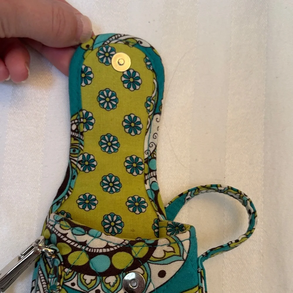 Vera Bradley Teal and Lime Phone Wristlet Holster